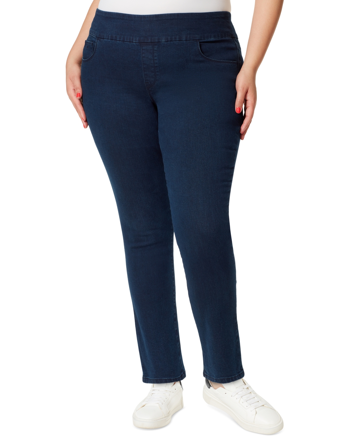 Gloria Vanderbilt Plus Size Amanda Pull-on Jeans, In Regular & Short In Kansas