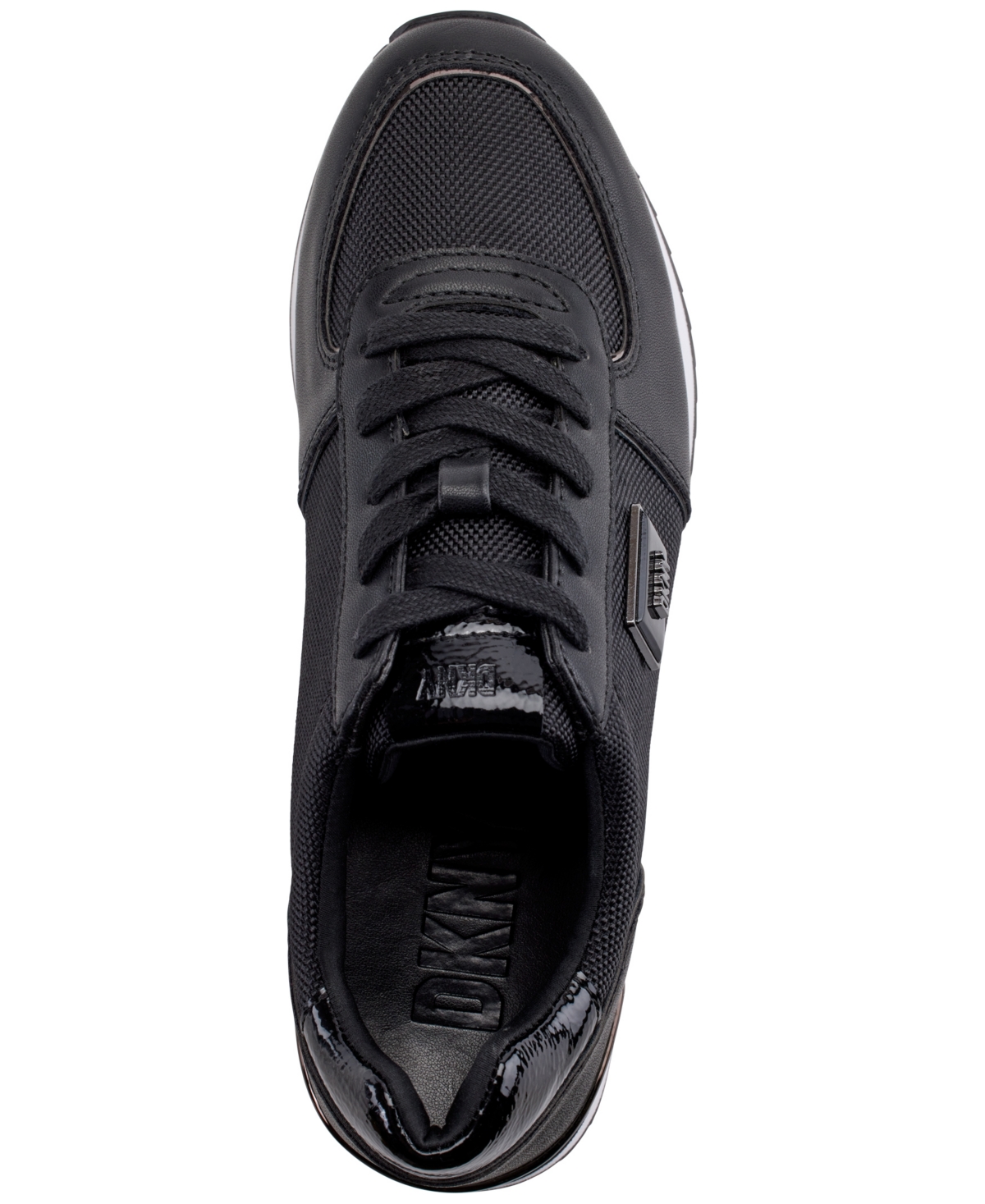 Shop Dkny Women's Davie Lace-up Platform Sneakers In Black