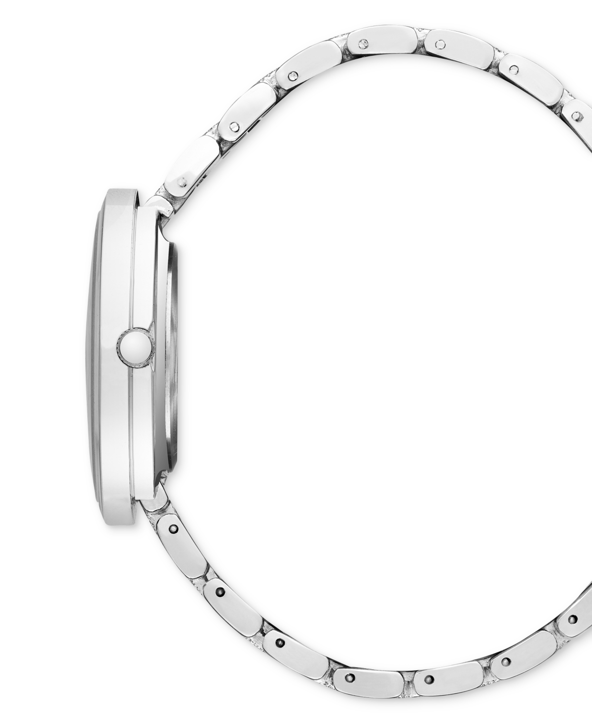 Shop Inc International Concepts Women's Glitter Silver-tone Bracelet Watch 36mm, Created For Macy's