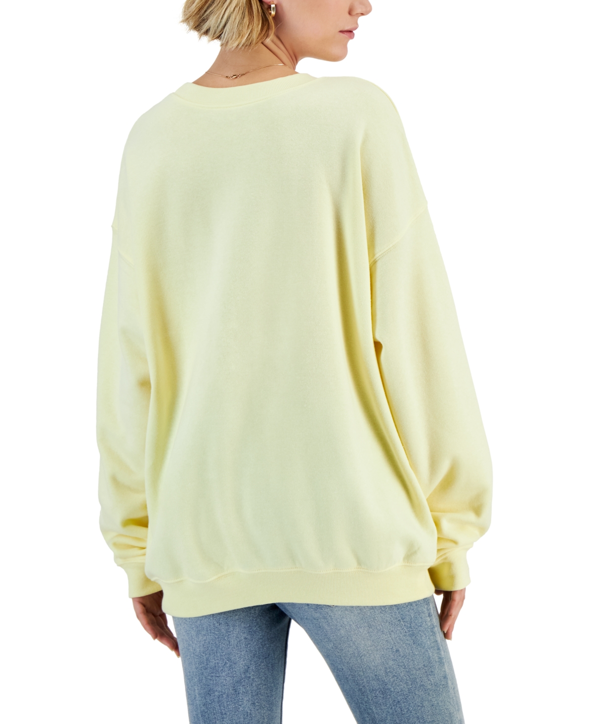 Shop Grayson Threads, The Label Juniors' Los Angeles Long-sleeve Sweatshirt In Yellow