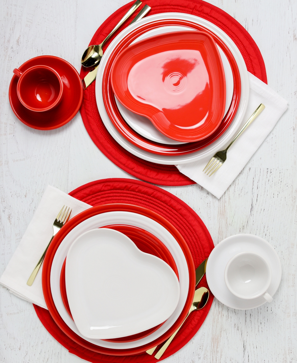 Fiesta Heart Shaped Plate 9" In Peony