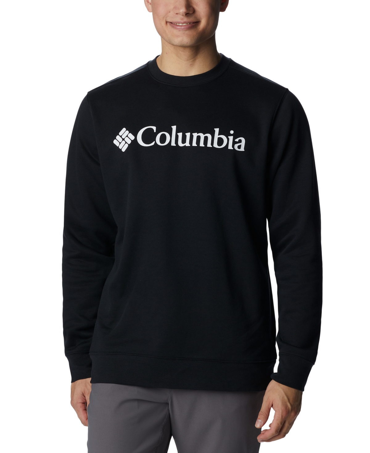 Columbia Men's Gem Logo Trek Crew Sweatshirt In Black,csc Bran