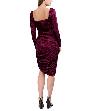 Laundry by Shelli Segal Women s Velvet Asymmetric Hem Dress Macy s