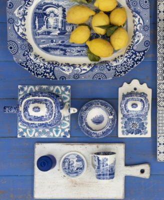 Blue Italian Serving Bowl & Platter Set, 2 Pieces