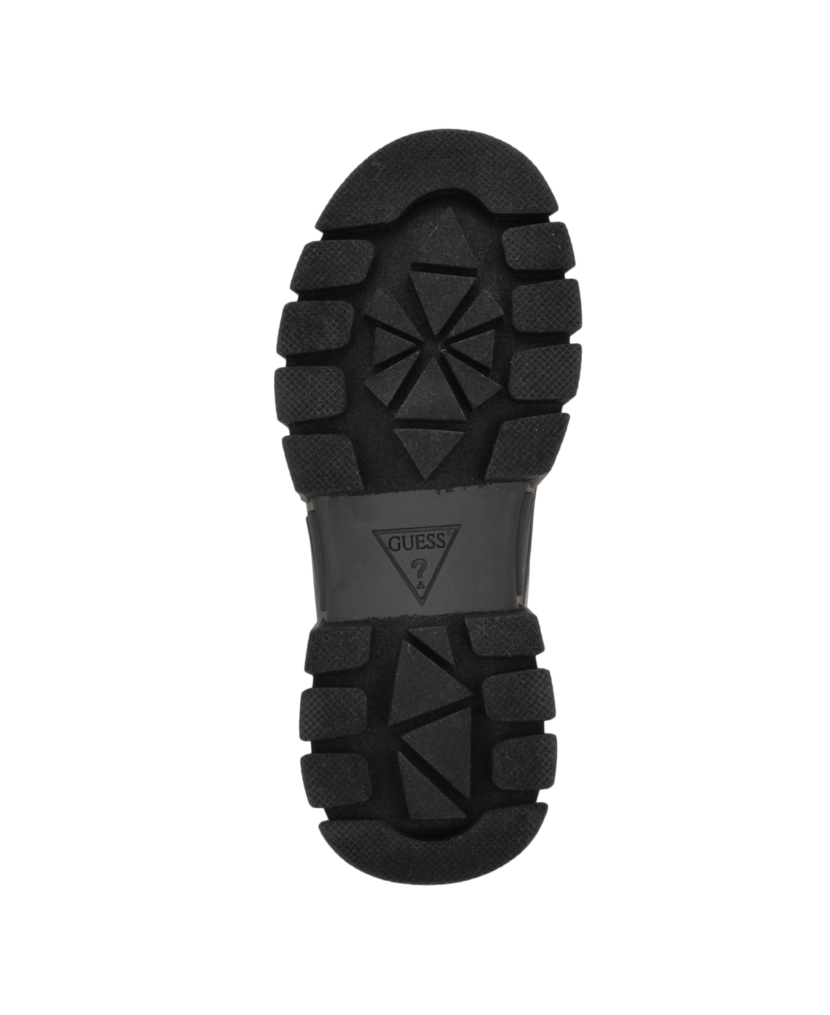 Guess Women's Hensly Lug Sole Side Gore Chelsea Booties - Pewter- Faux Leather- Polyurethane, Text