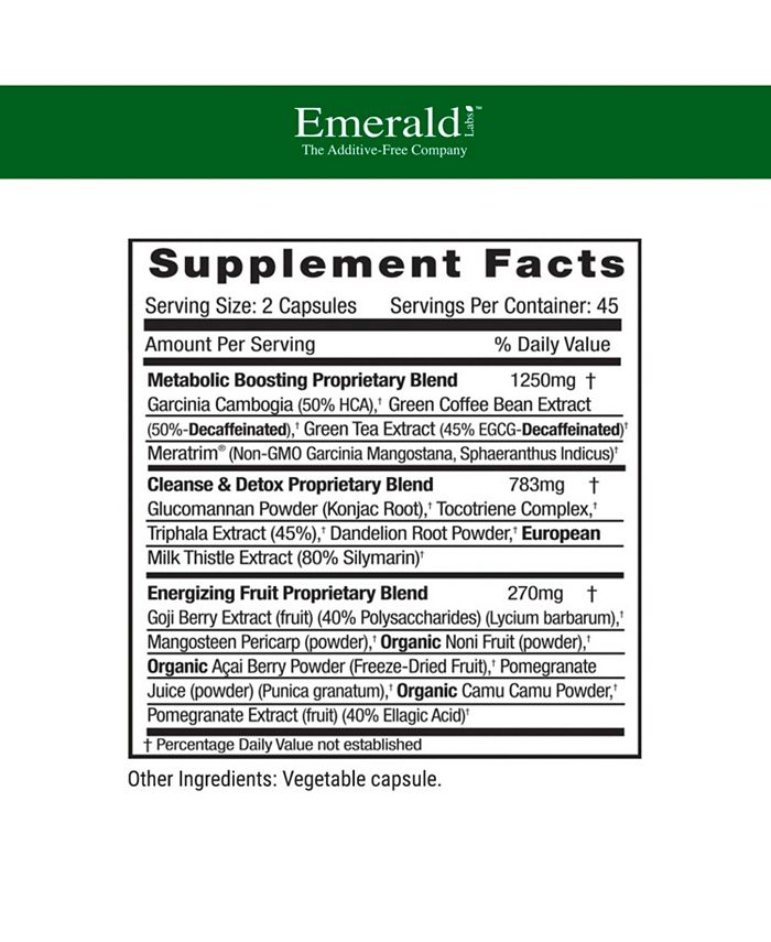 Emerald Labs Diet & Cleanse With Meratrim, Green Tea, Green