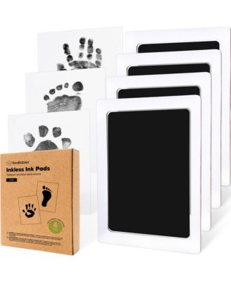 KeaBabies 4pk Inkless Ink Pad for Baby Hand and Footprint Kit 