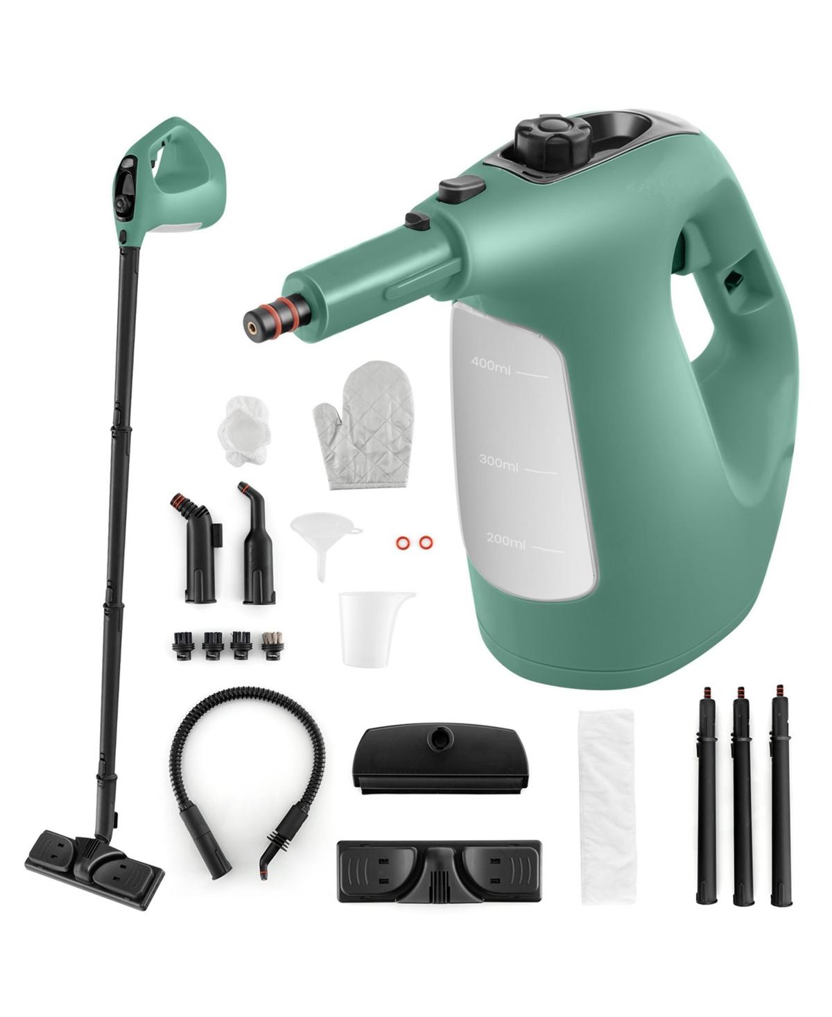 1400W Multipurpose Handheld Steam Cleaner Steam Mop - Green