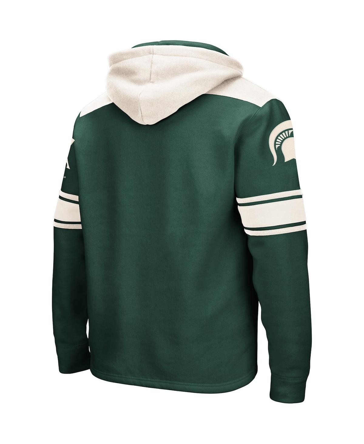 Men's ColosseumMichigan State Spartans 2.0 Lace-Up Pullover Hoodie - Green