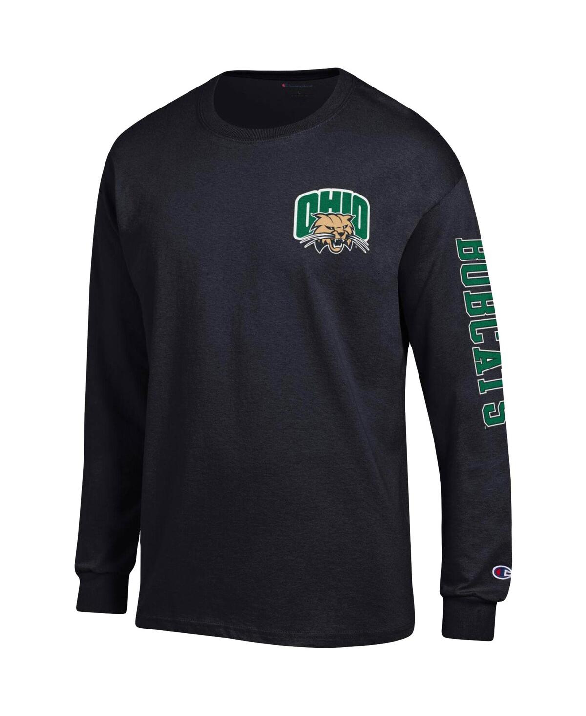 Men's ChampionOhio Bobcats Team Stack Long Sleeve T-shirt - Black