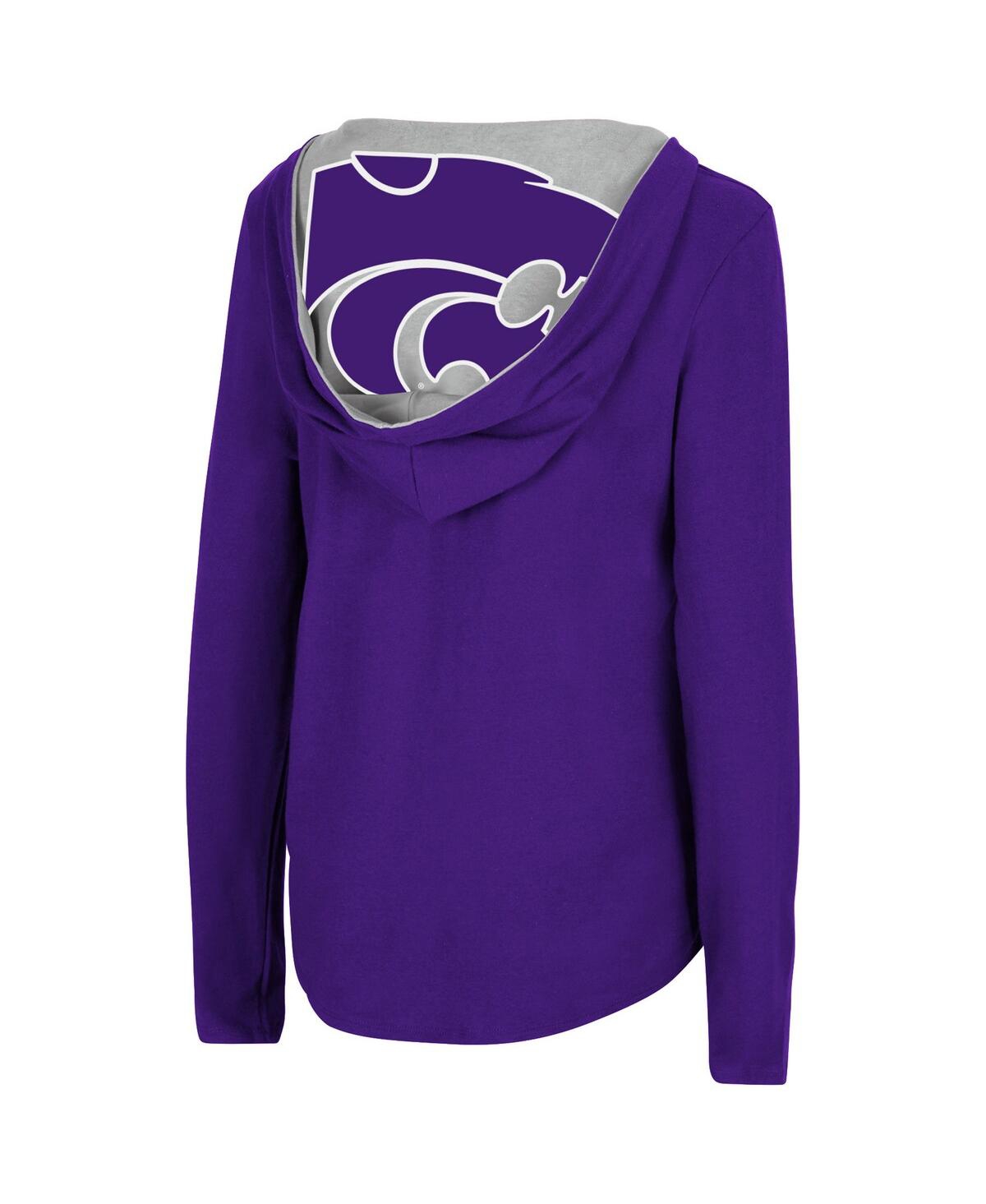 Women's ColosseumKansas State Wildcats Catalina Hoodie Long Sleeve T-shirt - Purple