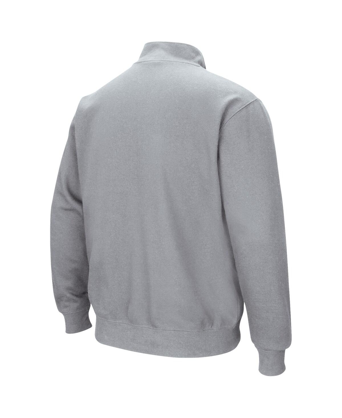 Colosseum Heathered Gray Louisville Cardinals Tortugas Team Logo Quarter-zip Jacket In Heather Gray
