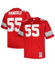 Men's Mitchell & Ness Nick Mangold Scarlet Ohio State Buckeyes Authentic  Jersey