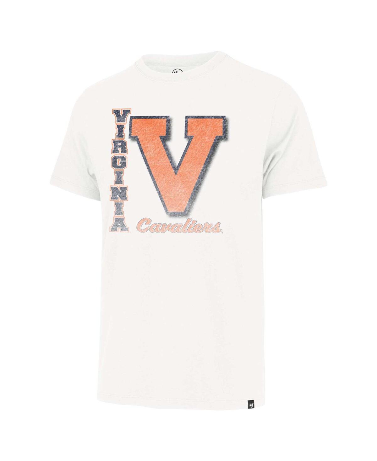 47 Brand Men's ' Cream Distressed Virginia Cavaliers Phase Out Franklin T-shirt In Cream