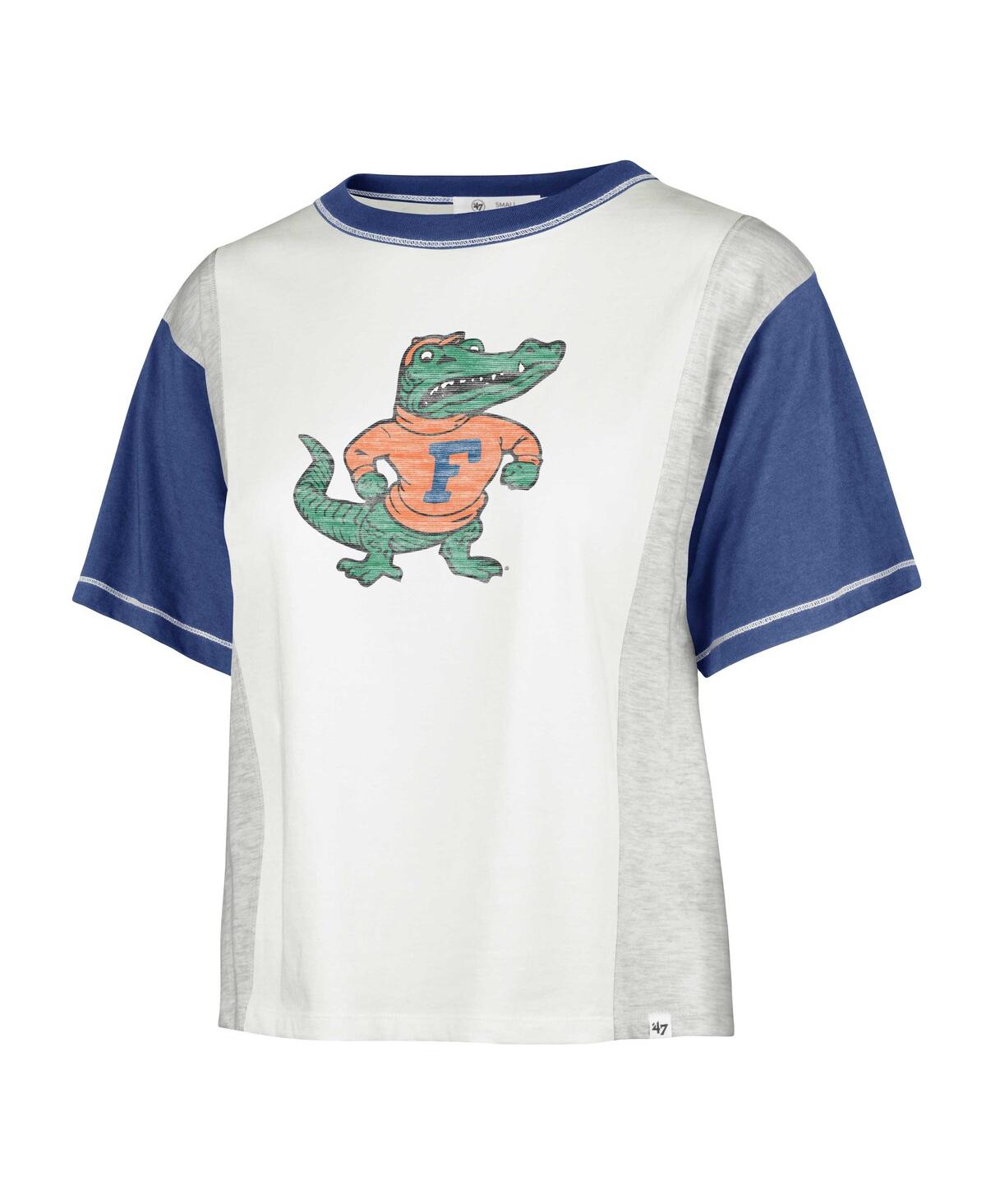 Shop 47 Brand Women's ' White Distressed Florida Gators Vault Premier Tilda T-shirt