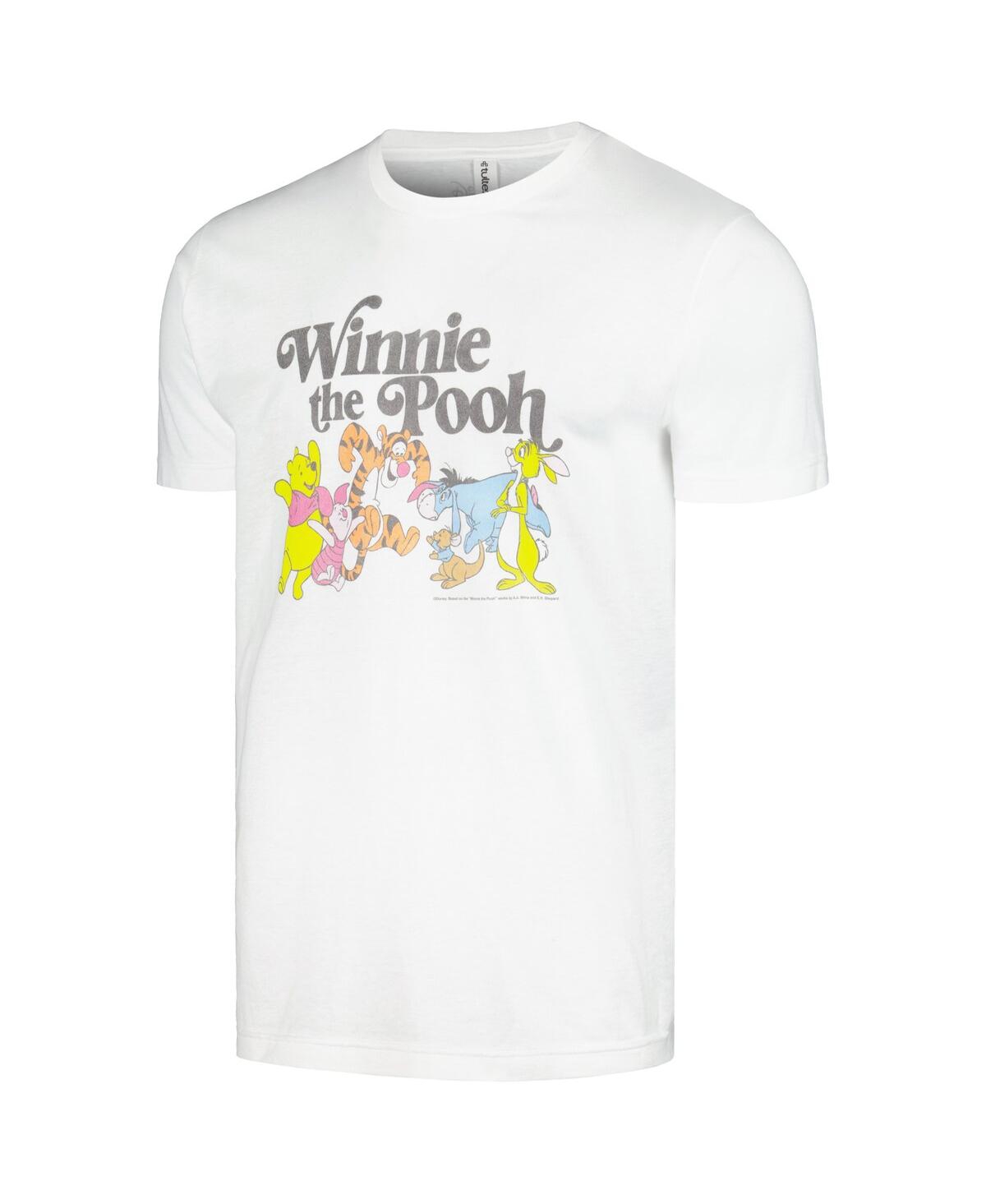 Shop Mad Engine Men's And Women's  White Winnie The Pooh Group T-shirt