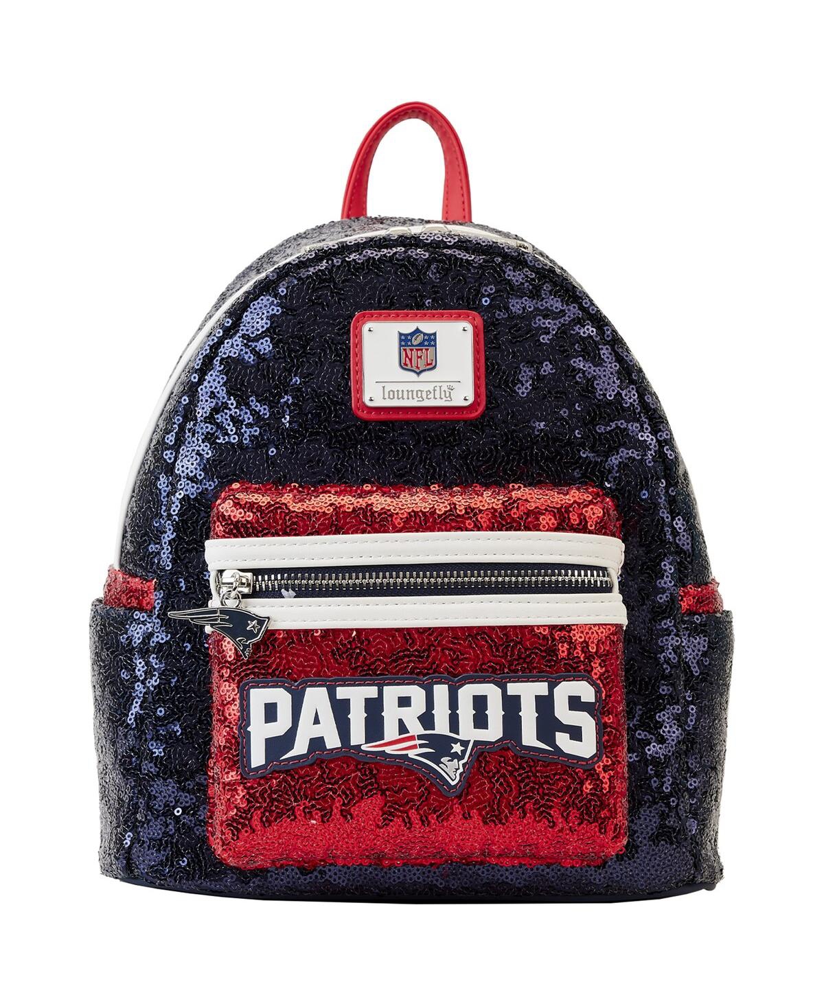 Loungefly Men's And Women's  New England Patriots Sequin Mini Backpack In Navy