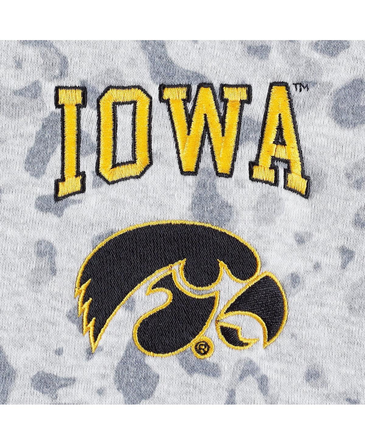 Gameday Couture Heather Gray Iowa Hawkeyes Leopard Quarter-zip Jacket In Heather Gray