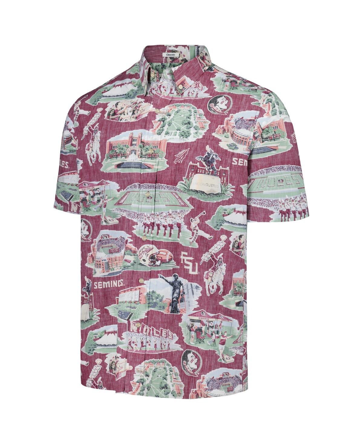 Reyn Spooner Men's  Garnet Florida State Seminoles Scenic Button-down Shirt In Garnet