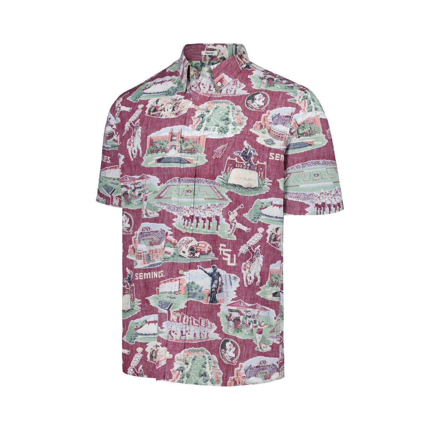 Men's Garnet Florida State Seminoles Scenic Button-Down Shirt
