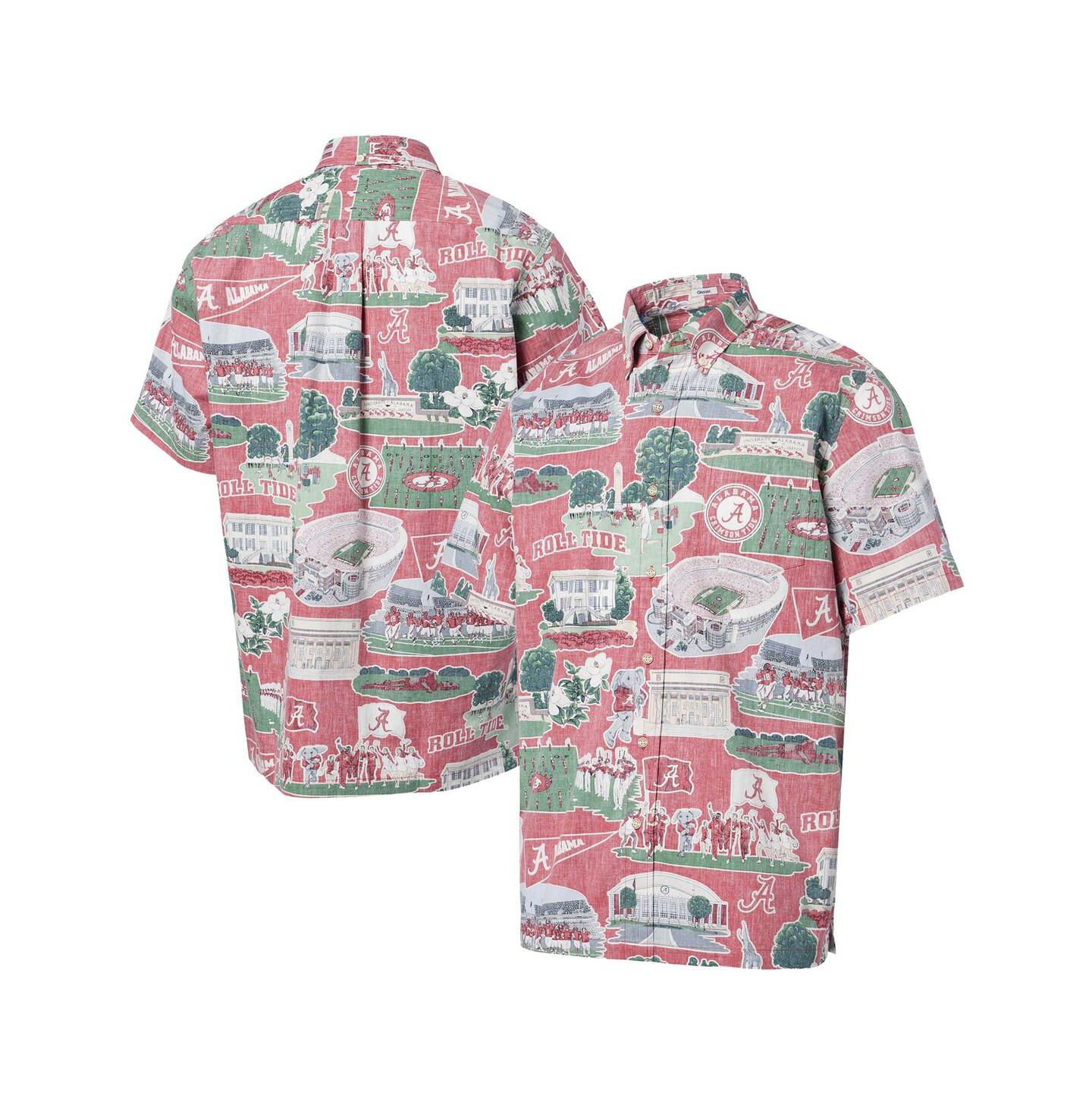 Мужская рубашка Reyn Spooner Crimson Alabama Crimson Tide Scenic Button-Down — фото 1