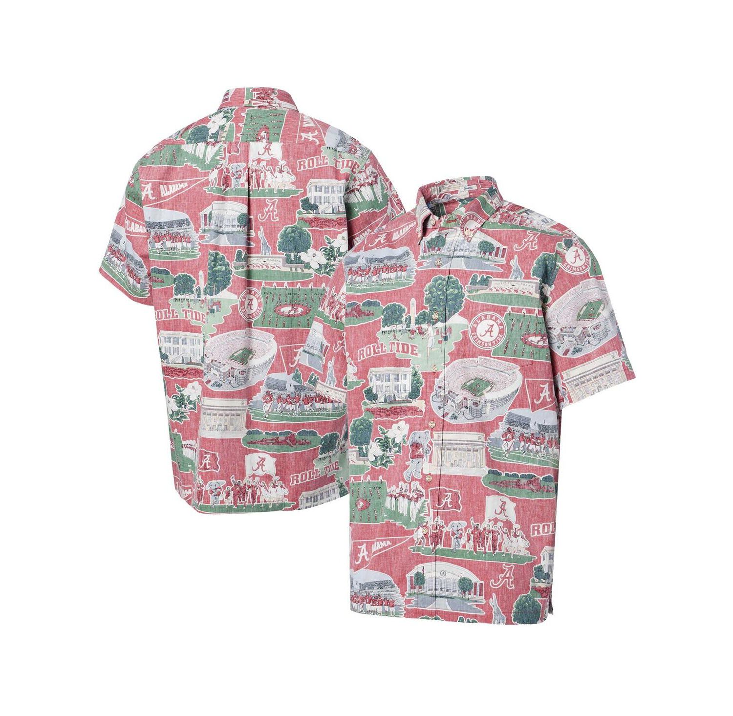 Men's Crimson Alabama Crimson Tide Scenic Button-Down Shirt