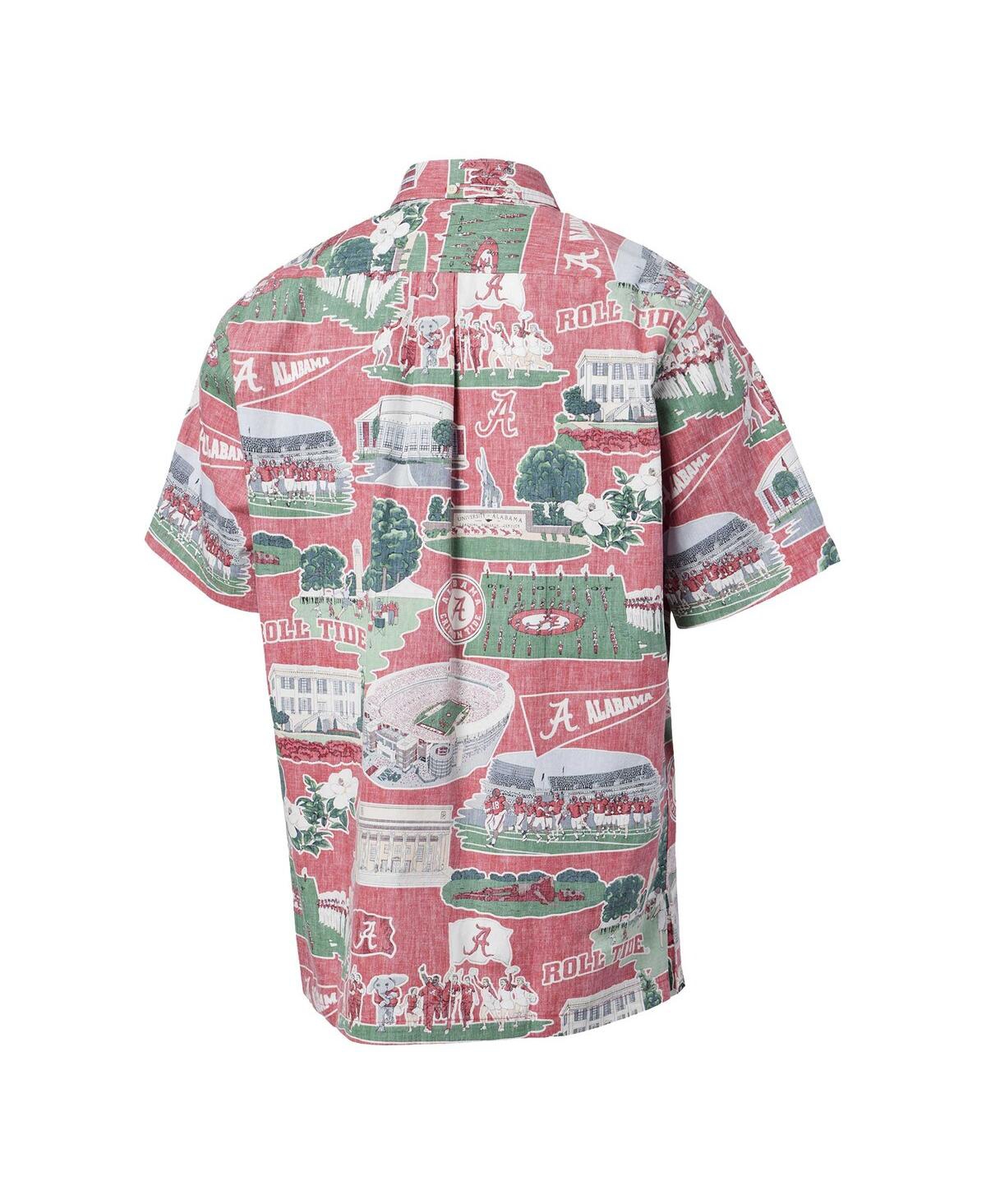 Reyn Spooner Men's  Crimson Alabama Crimson Tide Scenic Button-down Shirt In Crimson