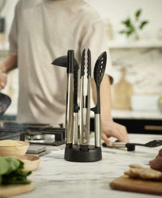 Elevate Fusion 5-Piece Silicone Utensil Set with Storage Stand