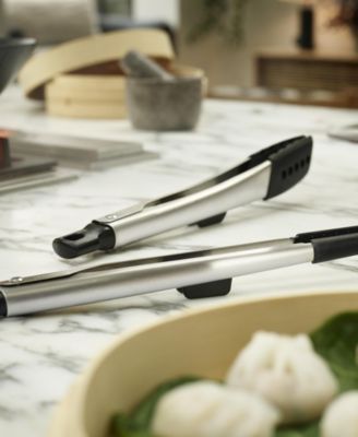 Elevate Fusion Set of 2 Silicone Tongs with Integrated Tool Rests