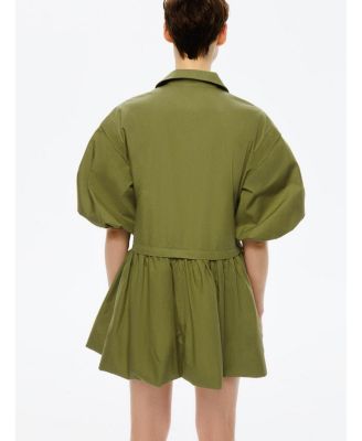 Women's Embroidered Balloon Sleeve Dress