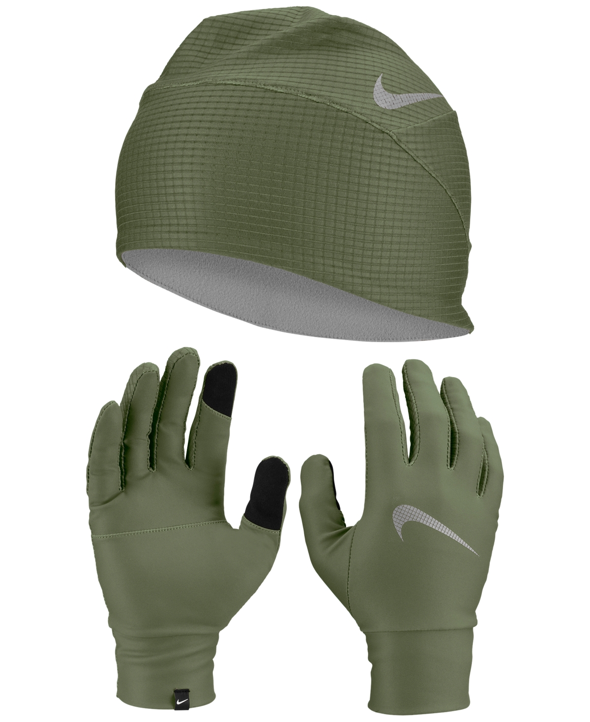 Nike Women's Essential Hat & Glove Set In Oil Green