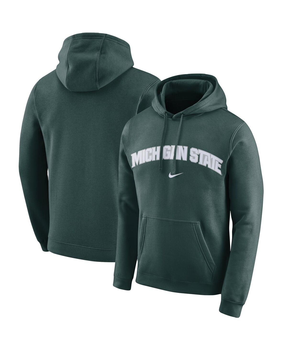 Nike Men's  Green Michigan State Spartans Arch Club Fleece Pullover V-neck Hoodie