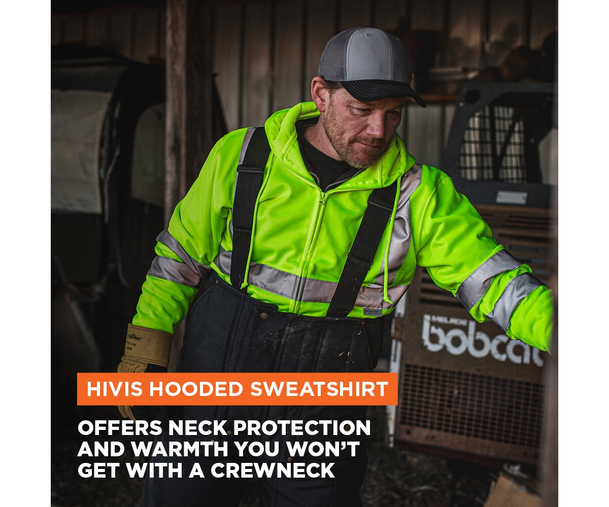 RefrigiWear Big & Tall Hi Vis Fleece Hooded Sweatshirt