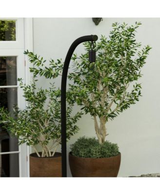 Inger Heavy Duty All-Weather Hanging Hammock Chair C-Stand With Steel Offset Base And Hardware, 360 Degree Rotation