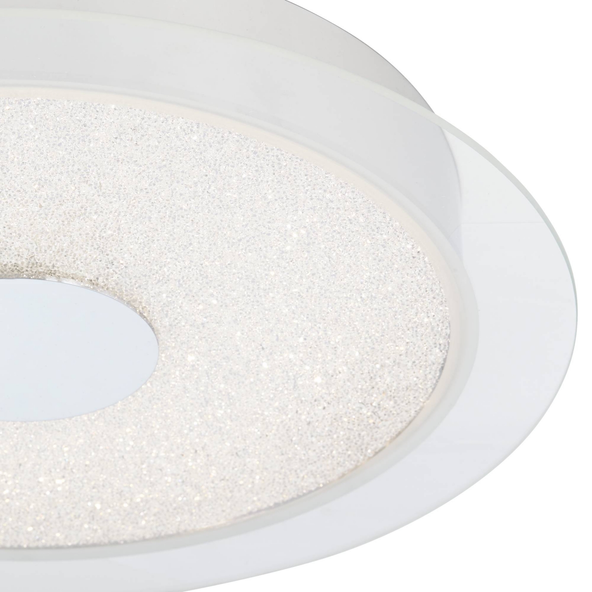 Possini Euro Design Modern Ceiling Light Flush Mount Fixture Led Wide Chrome Crystal Sand Clear Acrylic for Bedroom Kitchen Living Room Family Hal