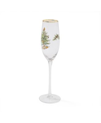 Christmas Tree Champagne Flutes, Set of 4