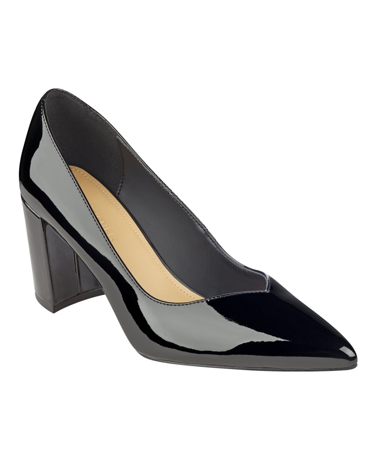 Women's Caitlin Slip-On Block Heel Pumps - Light Natural Leather