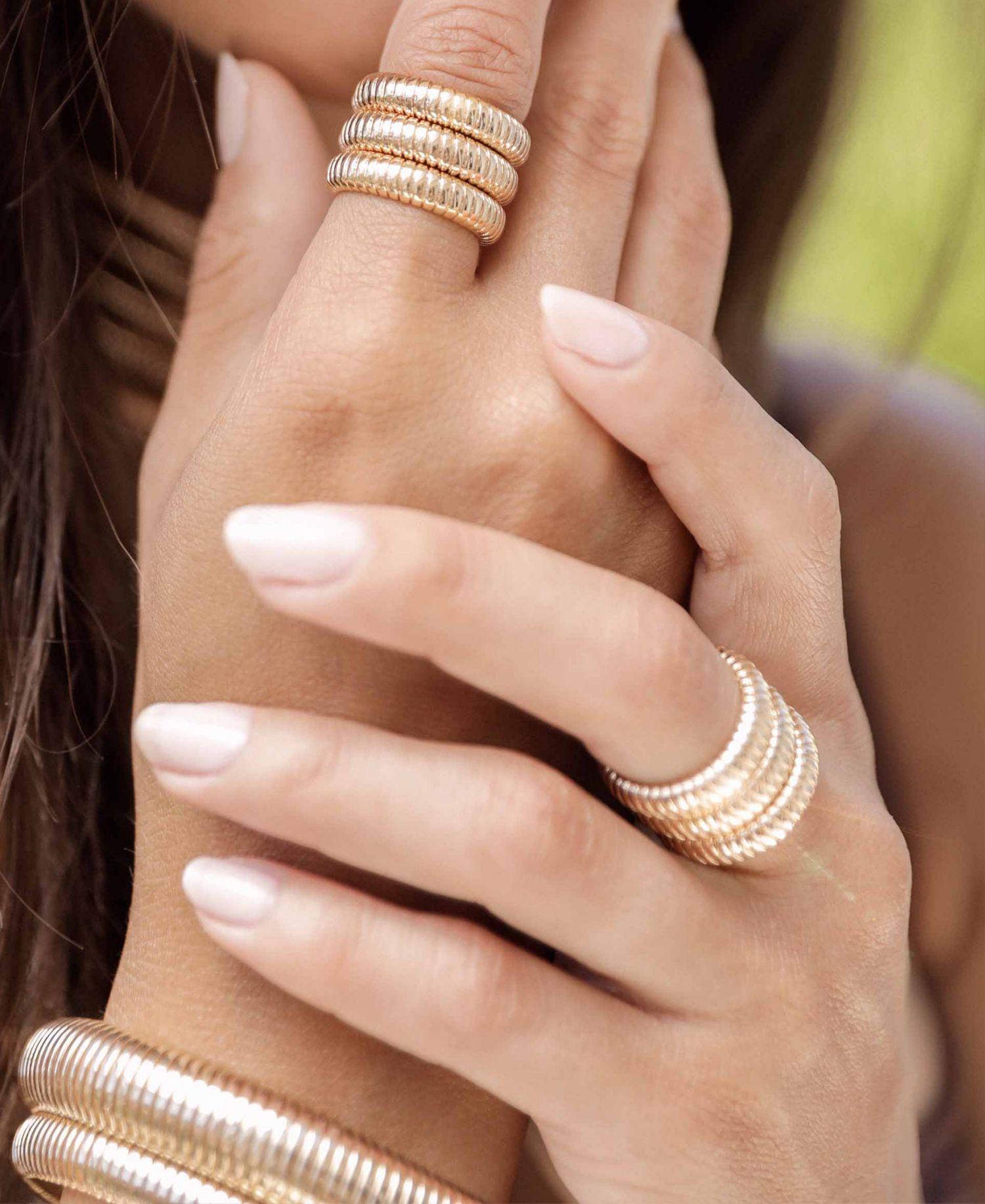 Your Essential 18K Gold Plated Twisted Flex Ring