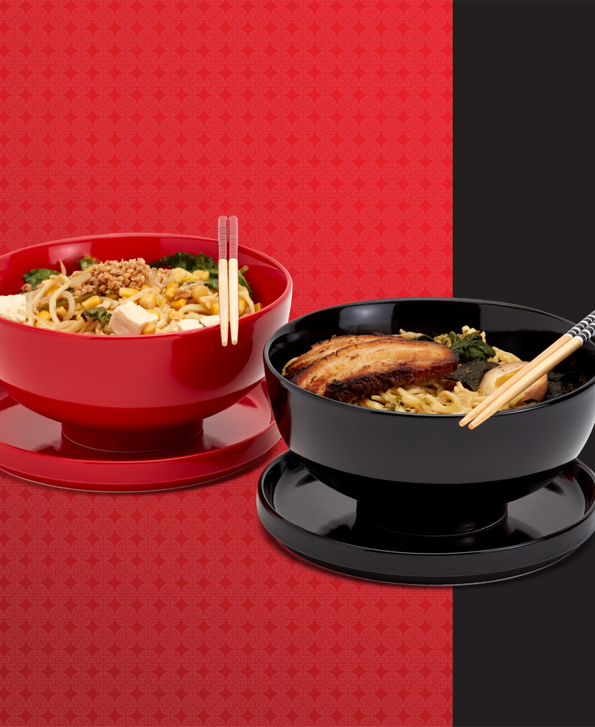 Infuse Asian Ceramic 8 Piece Ramen Bowl Set In Multi