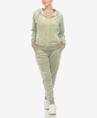 Women's Velour Tracksuit Loungewear 2pc Set