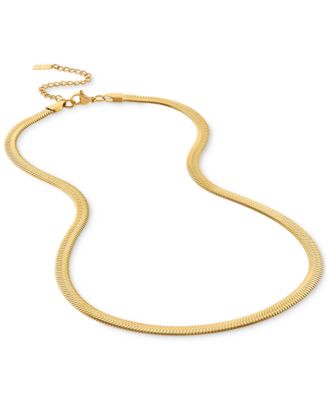 18k Gold Plated Anti-Tarnish Herringbone Necklace