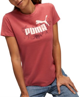 Puma - Women's Floral Vibes Cotton Logo Graphic T-Shirt