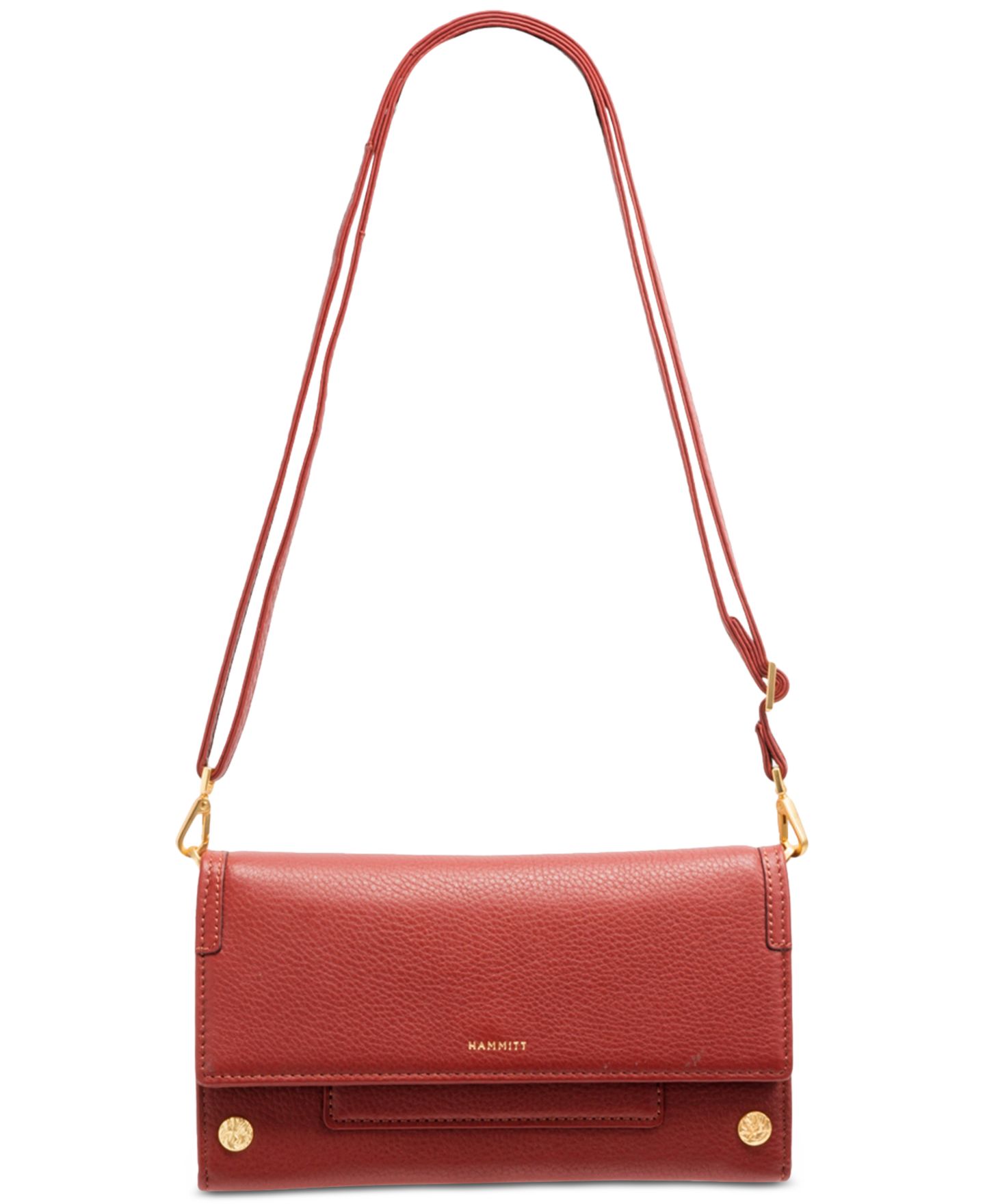 Женский клатч Hammitt AJ Mini Leather Crossbody Clutch, цвет: Красный — фото 5