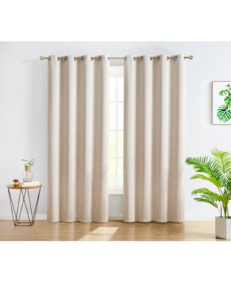 HLC.ME Oxford Room Darkening Curtains for Bedroom, Noise Reduction ...