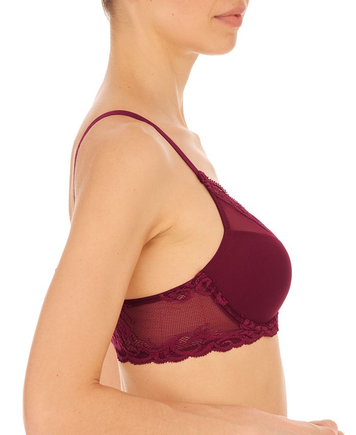 Natori - Feathers Contour Plunge Lace-Trim Bra 730023