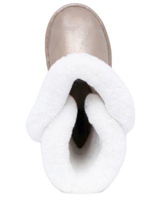 Big and Little Girls Milhoja Sueded Faux Fur Cozy Boots