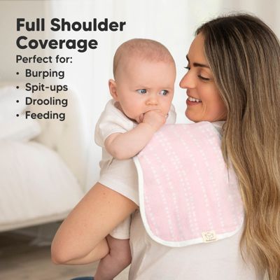 5pk Softe Muslin Burp Cloths for Baby Girls and Boys, Organic Burping Cloths for Babies, Baby Burp Clothes