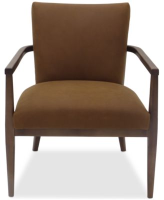 CLOSEOUT! Henwick 28" Leather Accent Chair, Created for Macy's
