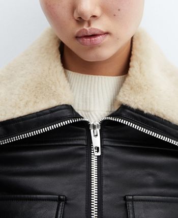 double faced jacket mango
