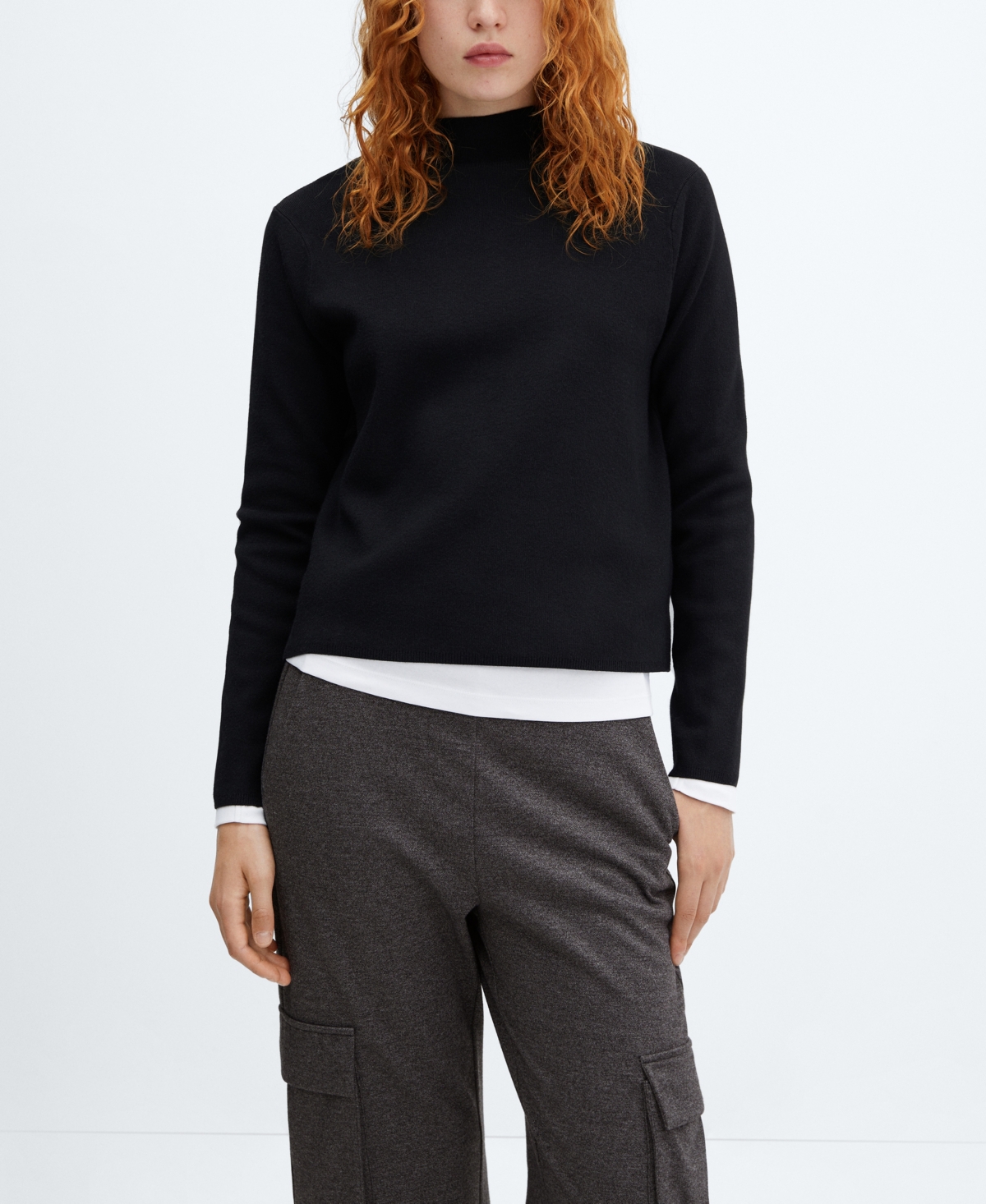 Mango Women's Cargo Pockets Knitted Trousers